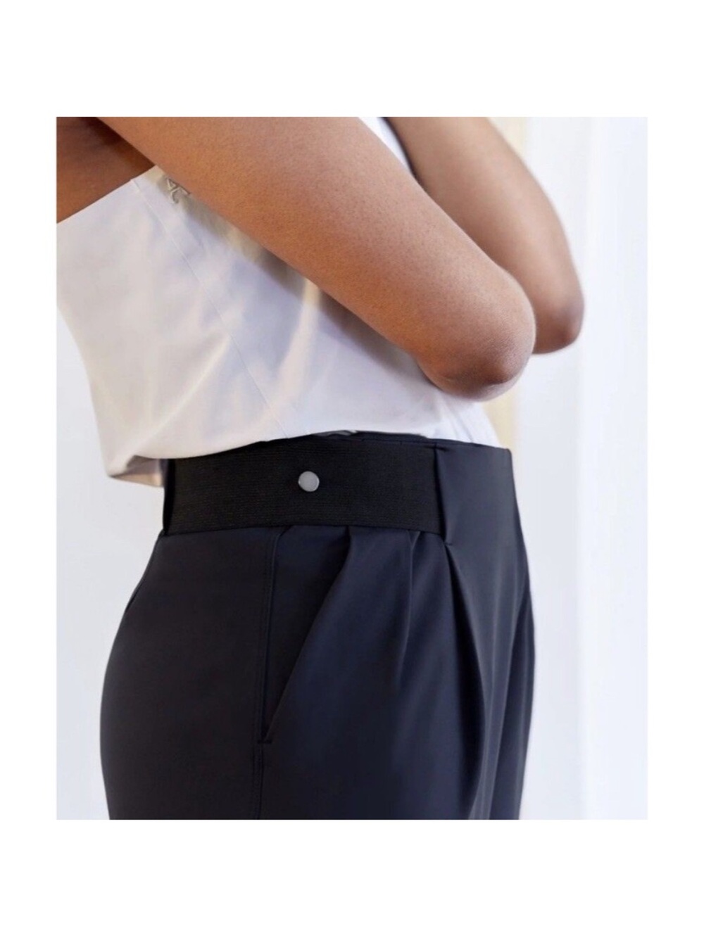Aday Turn It Up Pants Women’s Med Midnight Blue Pull On Corpcore Athleisure - Picture 3 of 11